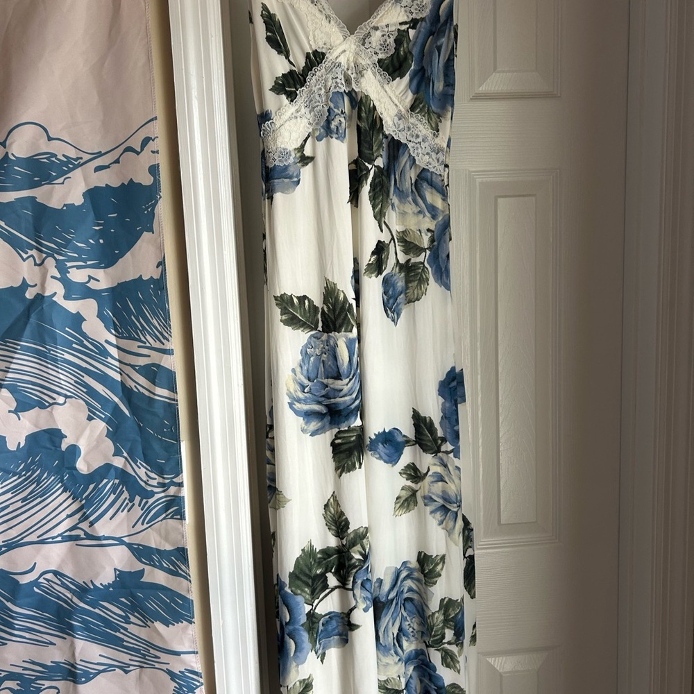 Floral Maxi Dress with Lace Detail